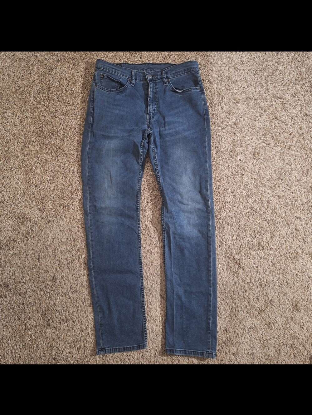 2017 Levi's 514 Straight Fit Dark Blue Wash Jeans Size 32x34